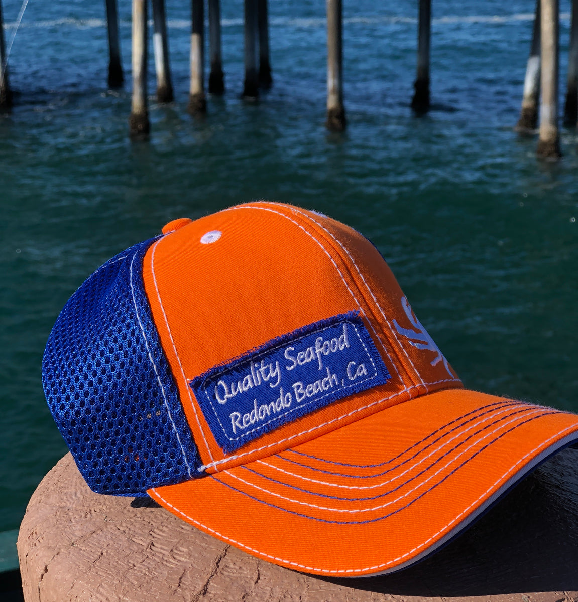 Orange/Blue Crab Hat – Quality Seafood, Inc.