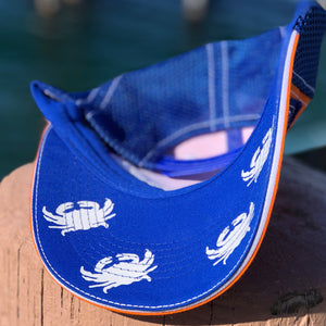 Orange/Blue Crab Hat